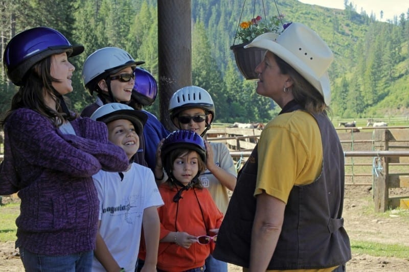 Trail Ride Guide with kids