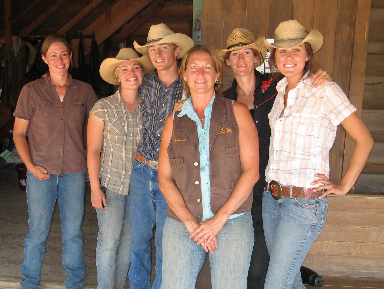 Ranch employees posing