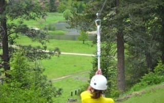 view from the top of the zipline