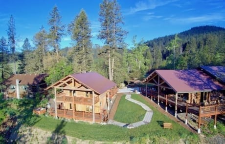 aerial view of lodge