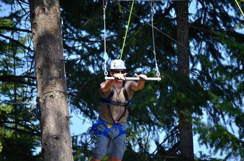 challenge course trapeze