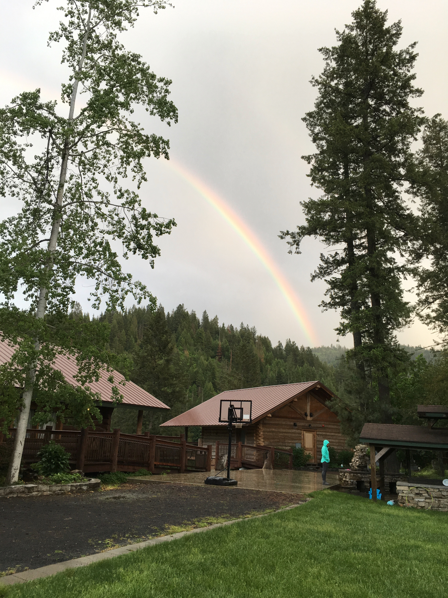 Rainbow over the ranch.