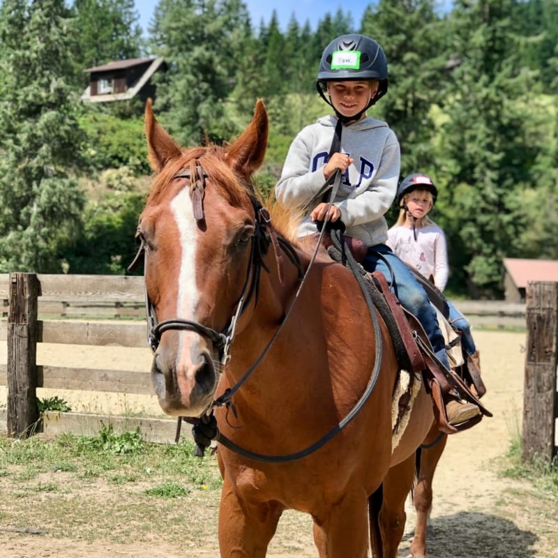 Horseback Riding at the Kids Program - Red Horse Mountain Ranch