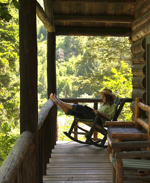 A relaxed patron enjoying an adults-only fall getaway.