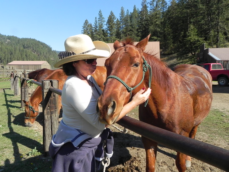 A dude ranch guest learns how to bond with her horse.