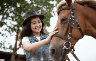 A girl enjoying Girls Getaway.