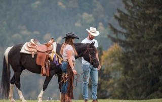 A woman and a man enjoying a Adult Getaway.