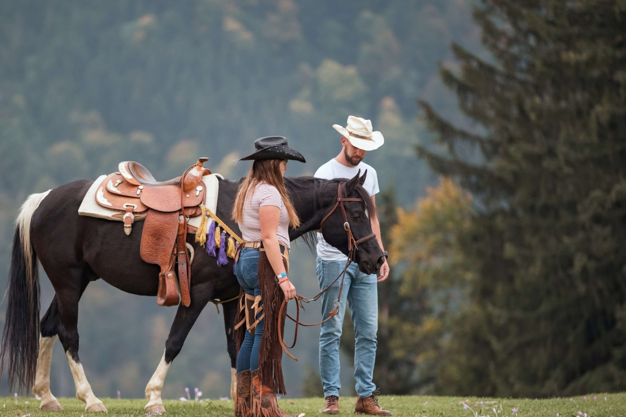 A woman and a man enjoying a Adult Getaway.