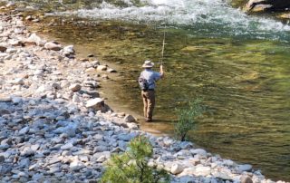 A man fishing in Idaho.